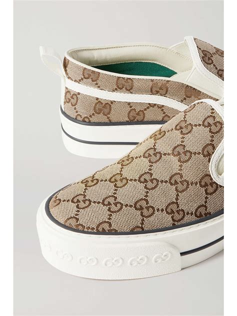 gucci gold slip ons|Gucci sneaker 1977 slip ons.